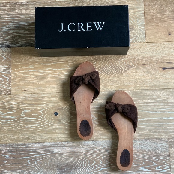 J. Crew Shoes - J. Crew | Made In Italy • Leather Suede Wood Flat